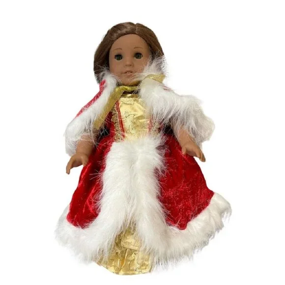 christmas dress for 18 doll 18 Inch Doll Clothes, Christmas Party Dresses, With Christmas Plaid and Candy Canes